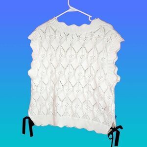 Marc NY by Andrew Marc  Lacy knit sleeveless sweater vest